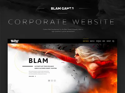 Corporate site for Games Studio 2dart awwwards concept conceptart design free game inspiration presentation site web zombie