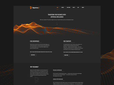 Corporate site for it company (Artificial intelligence) ai artificial company corporate digamma for intelligence it orange site wave