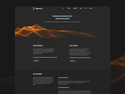 Corporate site for it company (Artificial intelligence) ai artificial company corporate digamma for intelligence it orange site wave