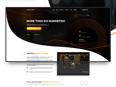 Landing Page for ICO Marketing Agency agency btc crypto currency free ico landing landingpage page psd token