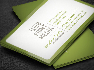 Elegant Business Card 3.5x2 agency business card clean creative design editable elegant green marketing modern professional psd psd file psd template simple simply template unique web