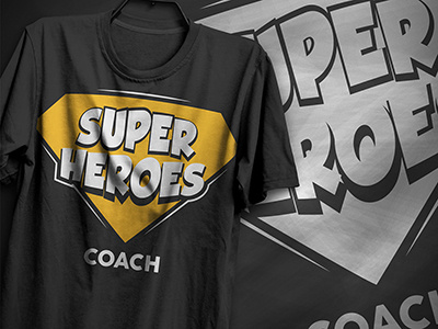 Super Heroes Coach T-Shirt Design