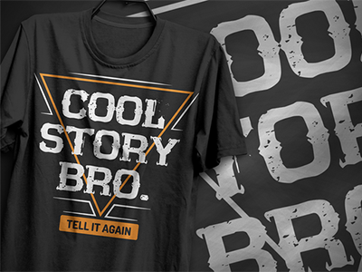 Cool Story Bro T-Shirt Design ai bro cool editable modern png story t shirt design t shirt template transparent tshirt design tshirt template vector