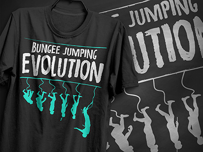 Bungee Jumping Evolution T-Shirt Design