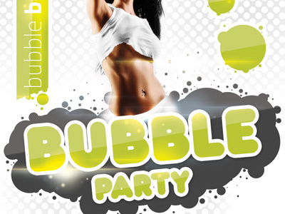 Bubble Party Flyer 4x6 4x7 bubble clean creative editable elegant flyer modern night club party psd template unique