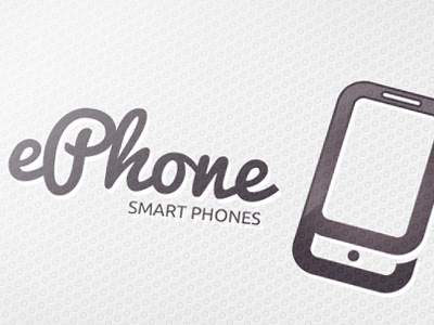 ePhone Logo cell phone clean eps internet logo market mobile modern phone professional simple simply smart phone store unique vector