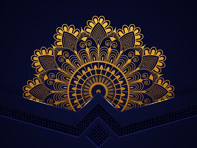 Arabesque mandala design in vector decorative oriental