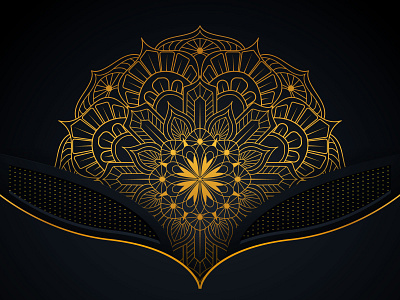 Islamic floral mandala design in vector