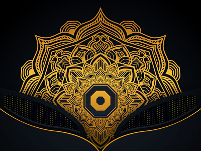 Arabesque mandala design vector