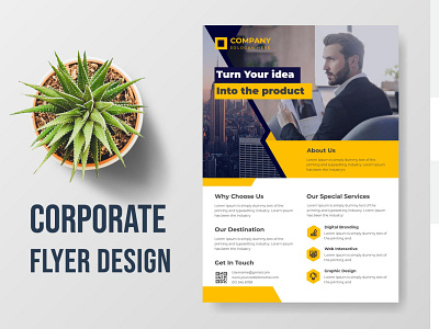 Corporate Flyer design template artwork a4 layout