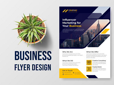 Consultation business flyer design template modern