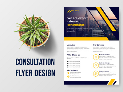 Modern Yellow and black consultation flyer modern