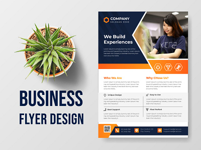 Business or Company Flyer design in vector modern