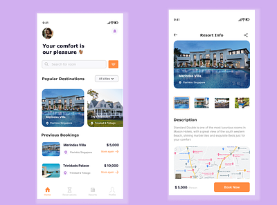 Travel agency resort app booking app resort travel agency