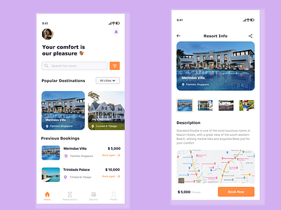 Travel agency resort app