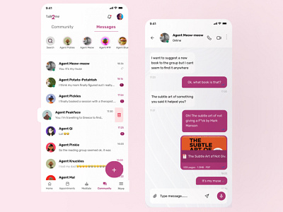 Talk2me mental health Chat Screen by Ihetu Chimdinma on Dribbble