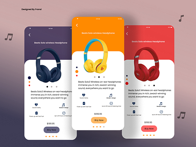 Headphone shopping app design