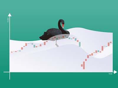 black swan events graphic illustration swan