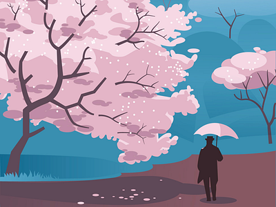 樱花 illustration