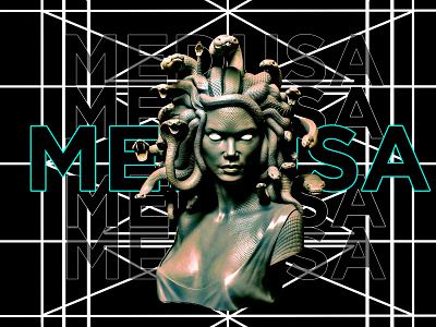 MEDUSA design god graphic design greek illustration medusa statue