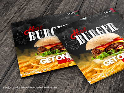 Burger shop promotion post template