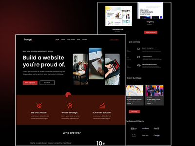 Jrango - Landing Page branding company design graphic design landing landing page page popular portfolio site stract trending ui user interface ux web design web ui website wed pages