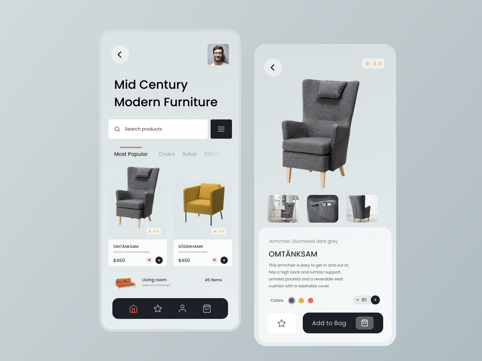 Furniture App Mobile App Design Concept By Ram Sriperumbuduru On Dribbble   Furniture 4x 