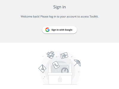 Sign in page apps button google login signin toolkit