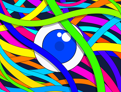 Big Blue Eye Illustration affinity designer animation artworks bangladesh blue color palette colorful colors colours design eye eye ball graphic design illustration masrur artworks motion graphics palette pattern