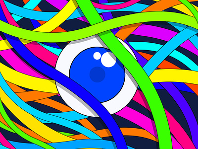 Big Blue Eye Illustration affinity designer animation artworks bangladesh blue color palette colorful colors colours design eye eye ball graphic design illustration masrur artworks motion graphics palette pattern
