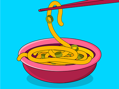 Delicious Noodles Vector Art adobe affinity designer art artworks bangladesh design graphic design illustration illustrator masrur artworks noodles soup vector vector art vector design