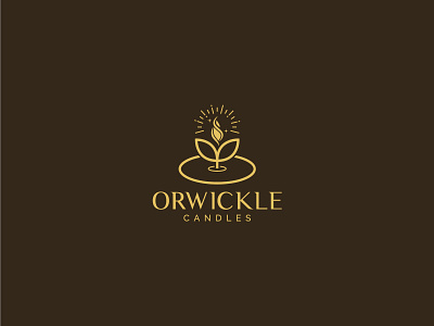 Orwickle Candle Logo Design branding candle elegant identity logo designer logos moon star