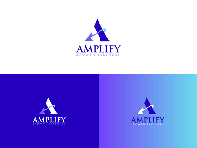 Amplify Financial Logo Design branding branding identity design finance app financial gradient logo identity letter a logo modern type