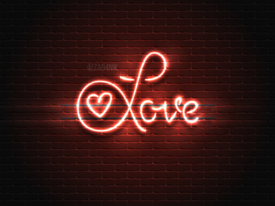 Love neon sign (lettering) calligraphy lettering love neon sign valentines