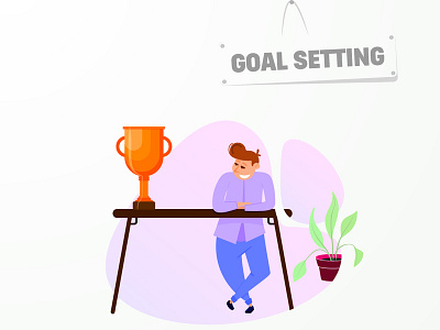 Concept Goal Setting character concept design flat goal illustration vector