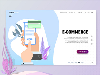 E-commerce design e commerce flat illustrator landing page uidesigner vectorart website
