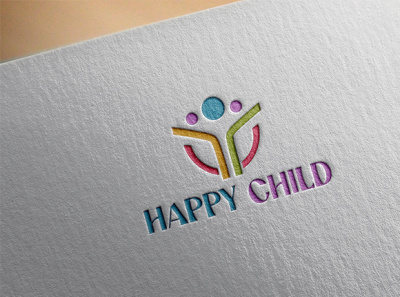 Minimalist logo . Happy Child 3d animation branding graphic design logo motion graphics