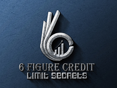 6 Figure Credit Limit Secrets 3d graphic design logo