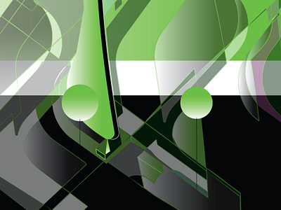 Collage-Puzzle Environment abstract collage environment floating geometry shapes