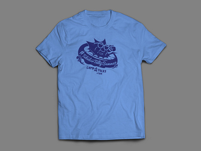 Tubular Tally Summer T-Shirt blue campfolks raft shirt sun tub tubing