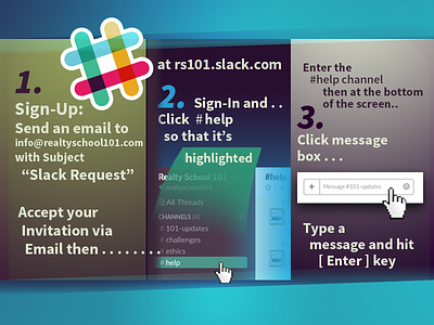 #Slack Helper Steps Graphic