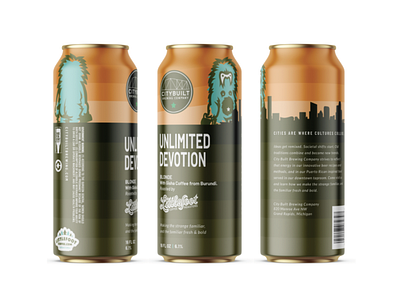 City Built Brewing x Littlefoot Coffee Beer Can Collaboration