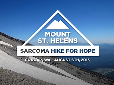Mt. St. Helen's Hike Logo hiking mount saint helens mountain mt. st. helens sarcoma sarcoma hike for hope volcano