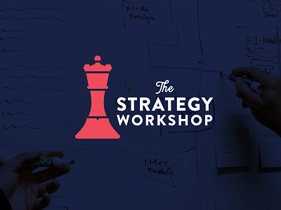 The Strategy Workshop Logo chess chess piece logo logomark queen strategy