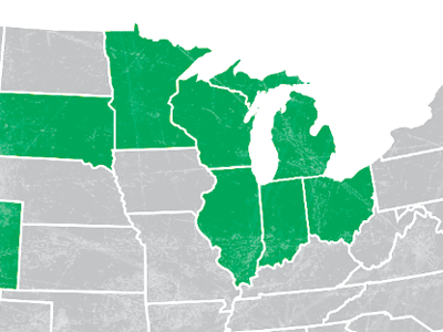 Road Trip Map gray green infographic map personal road trip