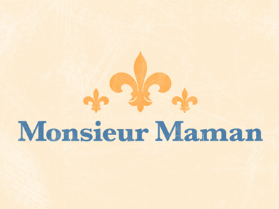 Monsieur Maman blog blue fleur de lis france gold logo monsieur maman mr. mom