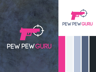 Pew Pew Guru Branding Design branding gun gunsafety logo logo design