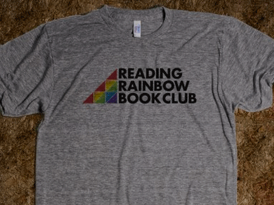 Reading Rainbow Book Club Tshirt Design book club logo personal project rainbow reading reading rainbow book club tshirt