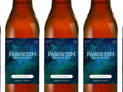Paroxysm Belgian Ale V2 beer beer label belgian ale homebrew homebrew label packaging paroxysm