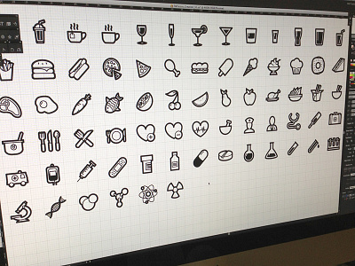 And now for some science.....icons food icons line medical science vector wip